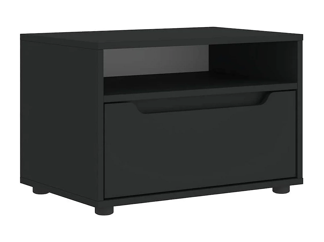 Meuble TV VISNES noir 60x40x38 cm bois d'ingénierie