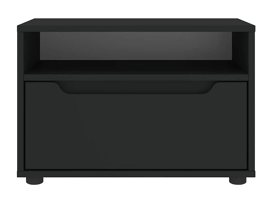 Meuble TV VISNES noir 60x40x38 cm bois d'ingénierie