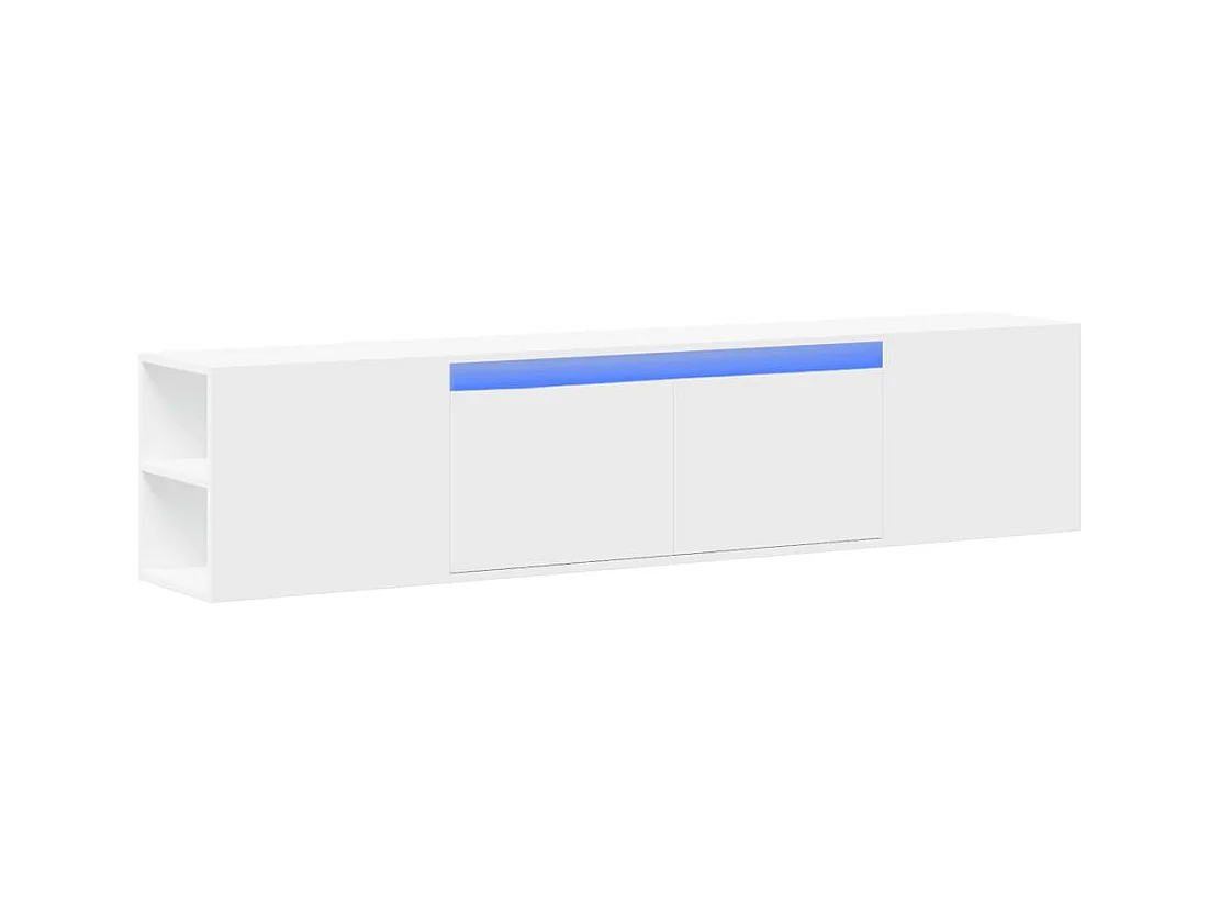 Wandmeubel met witte LED 180x31x39,5 cm