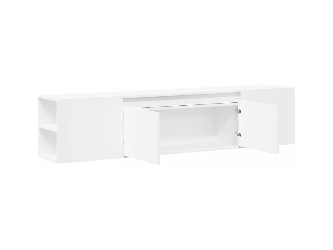 Wandmeubel met witte LED 180x31x39,5 cm