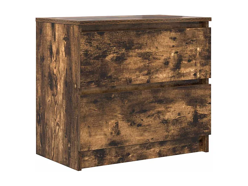 Gerookt eiken tv-meubel 60x35x54 cm bewerkt hout