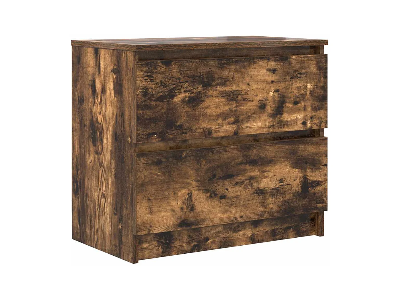 Meuble TV chêne fumé 60x35x54 cm bois d'ingénierie