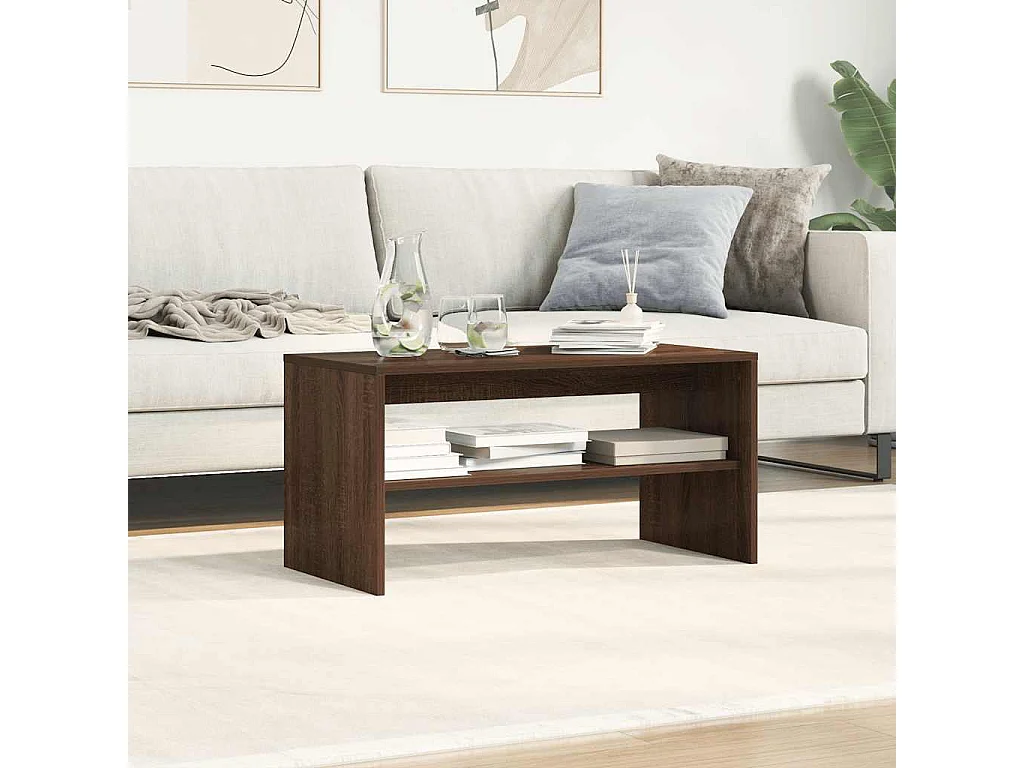 Meuble TV chêne marron 80x40x40 cm bois d'ingénierie