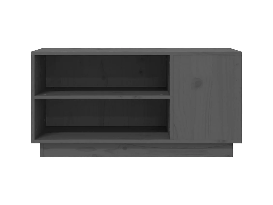 Grijze tv-kast 80x35x40,5 cm Massief grenenhout