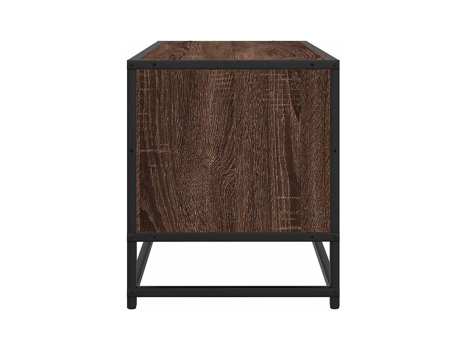 Meuble TV chêne marron 80x34,5x40 cm bois d'ingénierie et métal