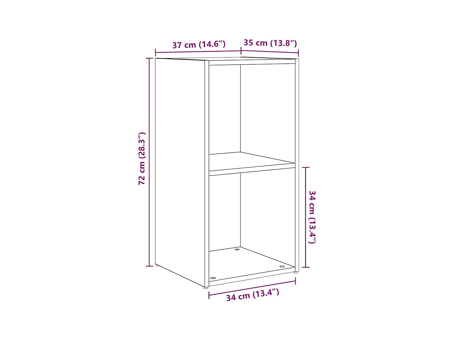 Set di mobili TV da 6 pezzi in rovere nero 37 x 35 x 72 cm
