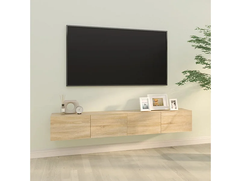 mobili TV da parete in rovere Sonoma 100x30x30cm in legno ingegnerizzato