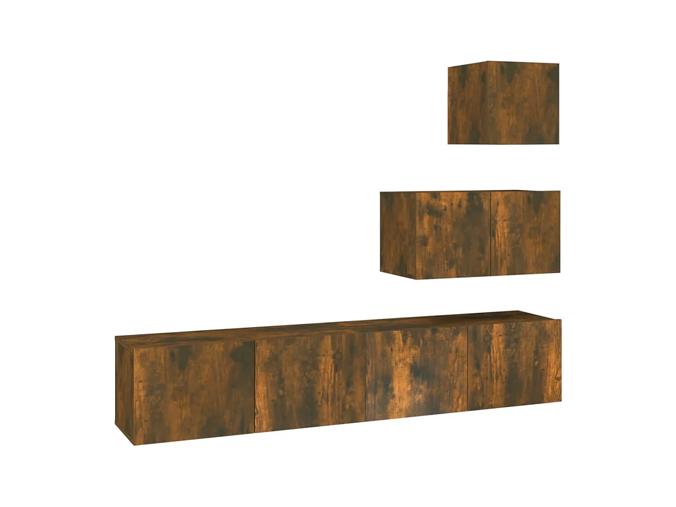 Ensemble de meubles TV 4 pcs Chêne fumé Bois d'ingénierie