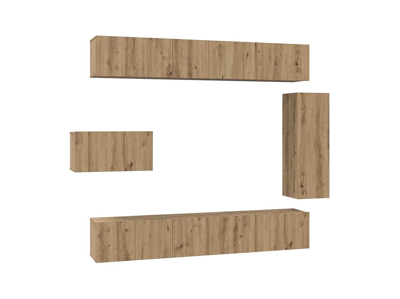 Ensemble meuble TV 8 pcs chêne artisanal 30,5 x 30 x 90 cm