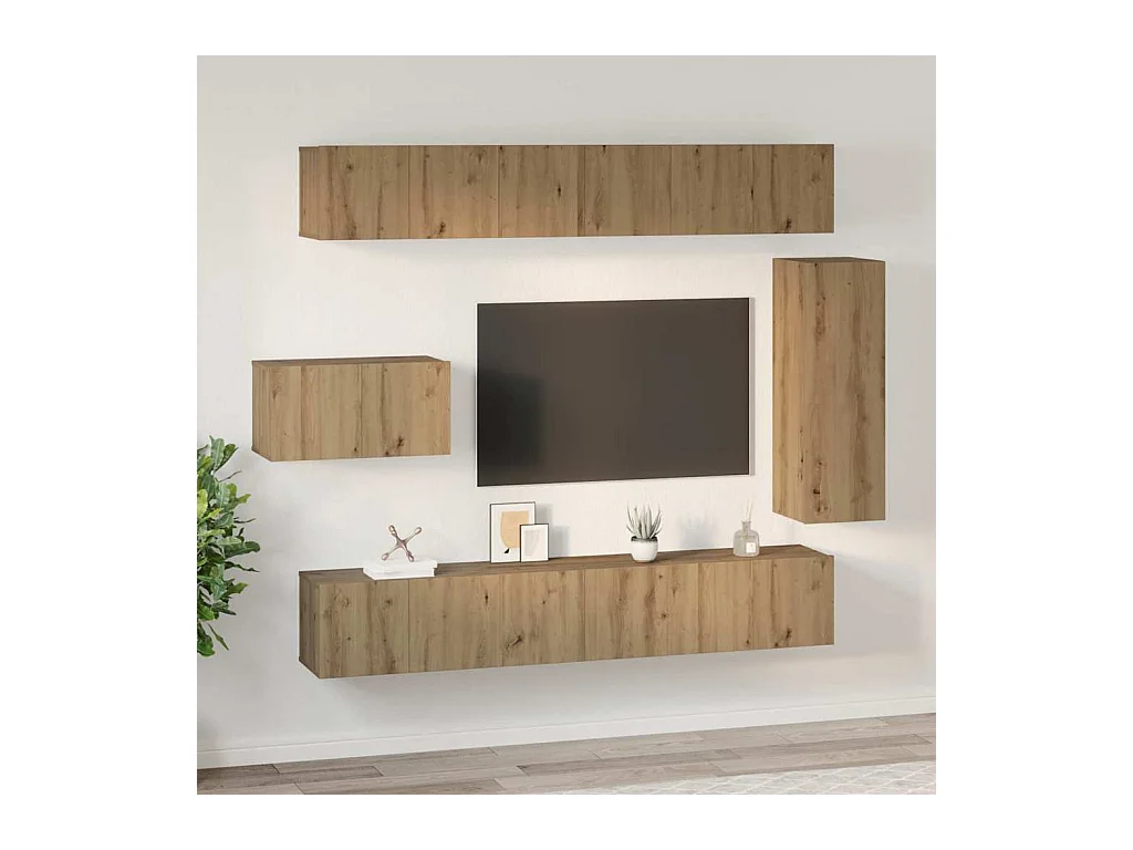 Ensemble meuble TV 8 pcs chêne artisanal 30,5 x 30 x 90 cm