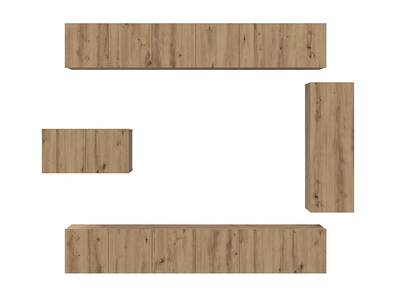 Ensemble meuble TV 8 pcs chêne artisanal 30,5 x 30 x 90 cm