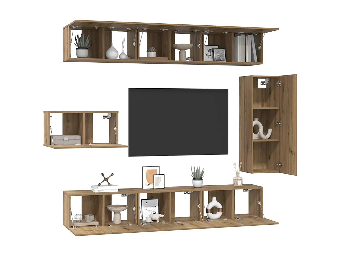 Ensemble meuble TV 8 pcs chêne artisanal 30,5 x 30 x 90 cm