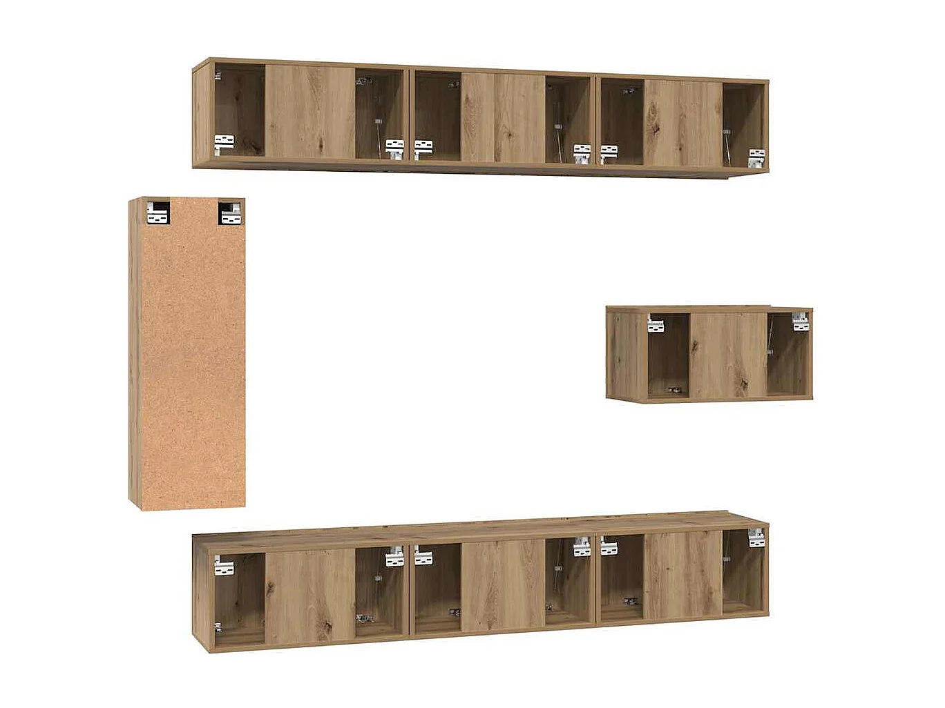 Ensemble meuble TV 8 pcs chêne artisanal 30,5 x 30 x 90 cm