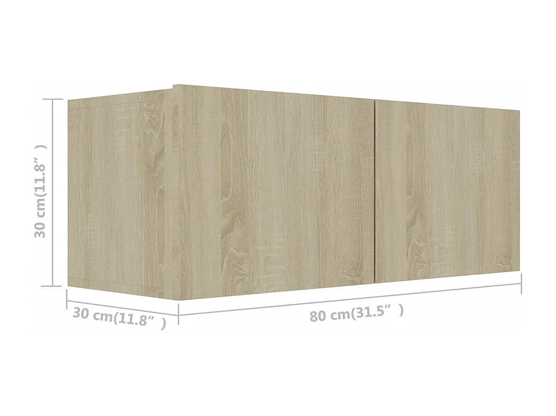 Set di mobili TV da 2 pezzi in legno ingegnerizzato Sonoma Oak