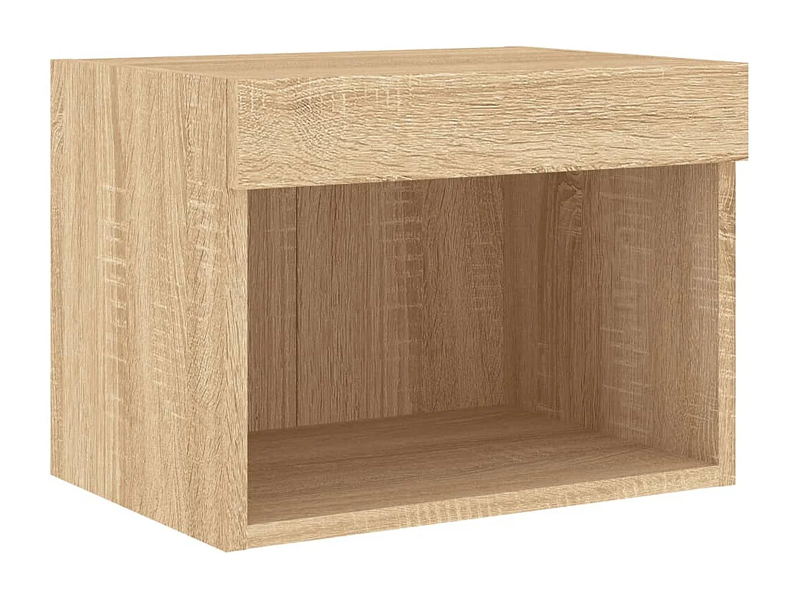 Parete attrezzata TV con LED 5 pezzi in legno ingegnerizzato rovere Sonoma