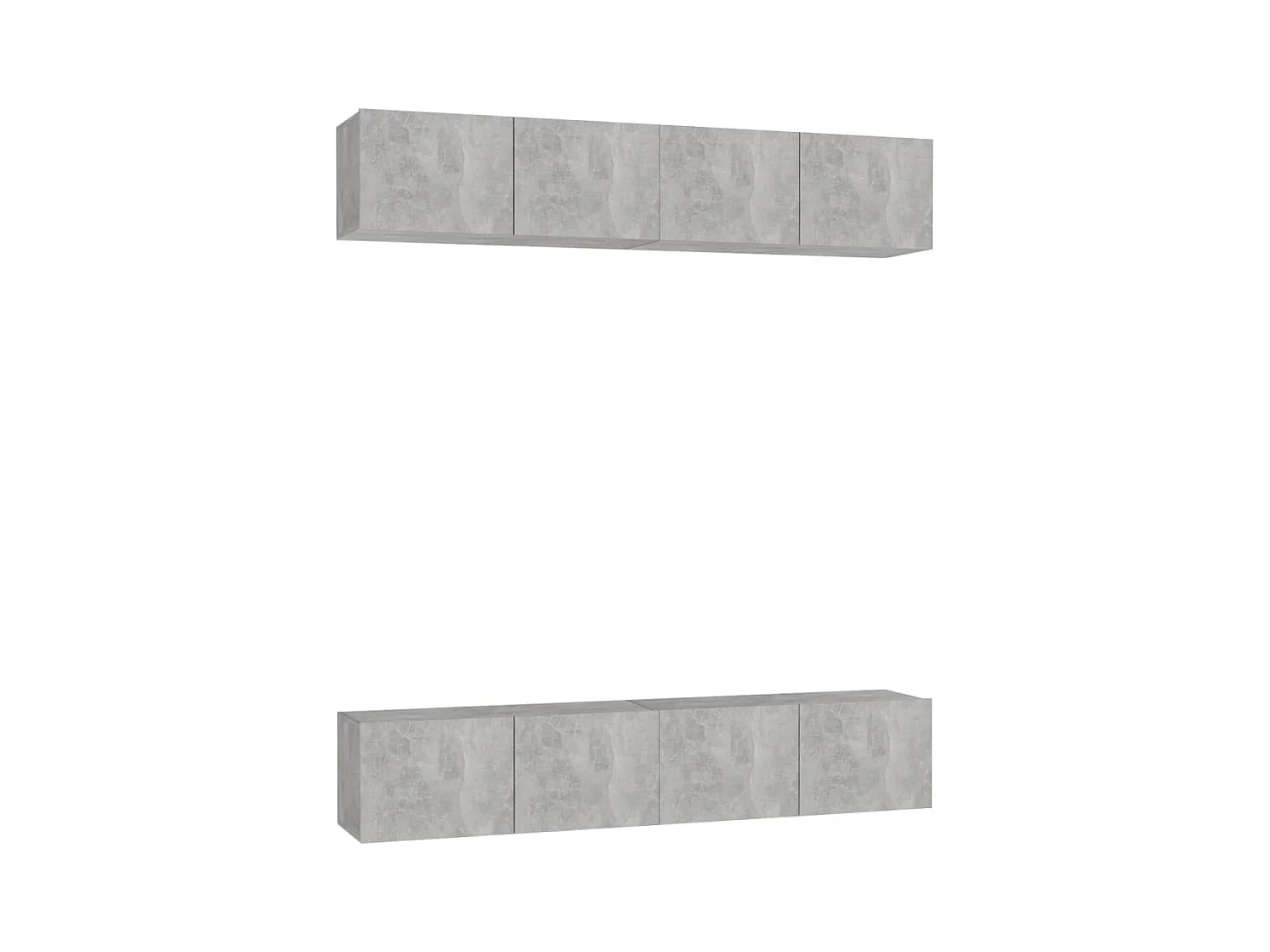 TV-kast 4-delig Betongrijs 80x30x30 cm Bewerkt hout