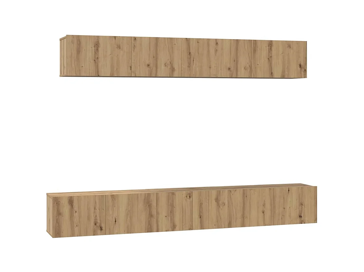 Ensemble de meubles TV Montage mural 5 pcs chêne artisanal