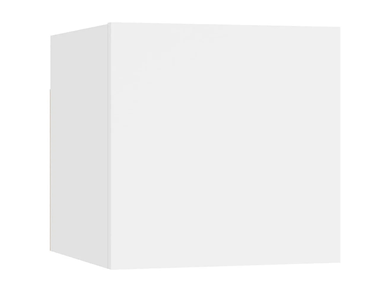 Set porta TV da 6 pezzi, bianco, legno ingegnerizzato