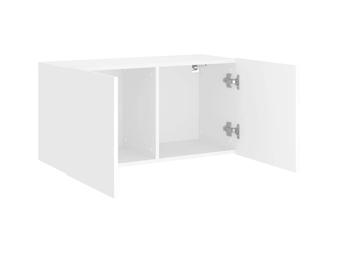 Mueble de TV de pared blanco 80x30x41 cm