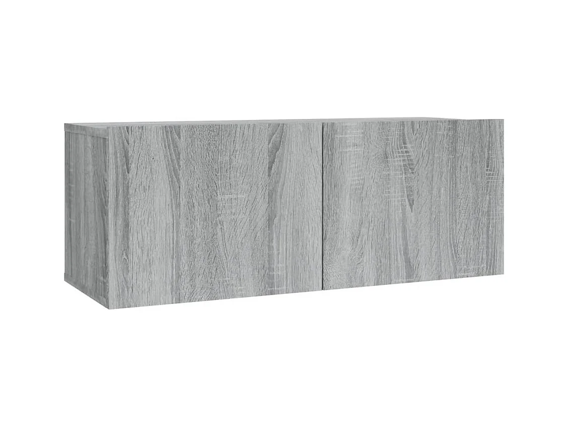Set di mobili TV Sonoma Gray in legno ingegnerizzato, 2 pezzi