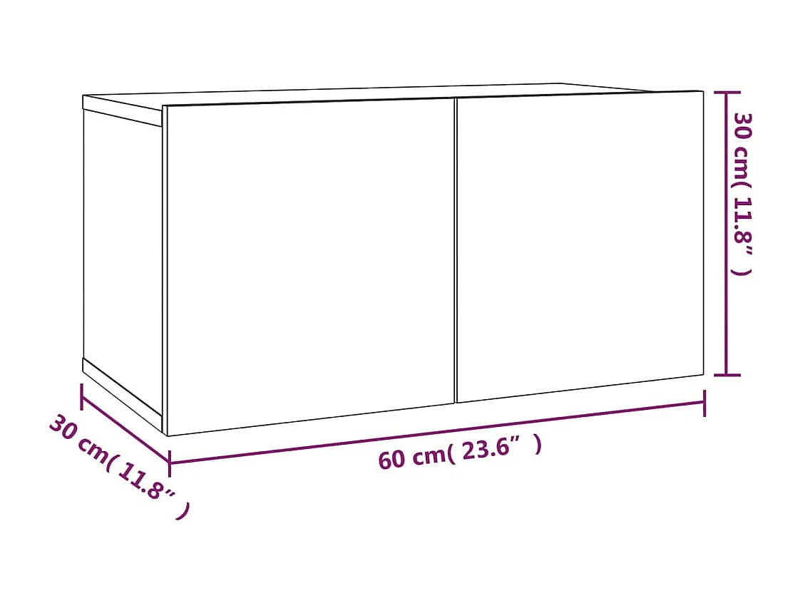 Ensemble de meubles TV 2 pcs Sonoma gris Bois d'ingénierie