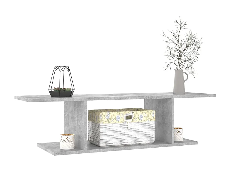 Meuble TV mural Gris béton 103x30x26,5 cm