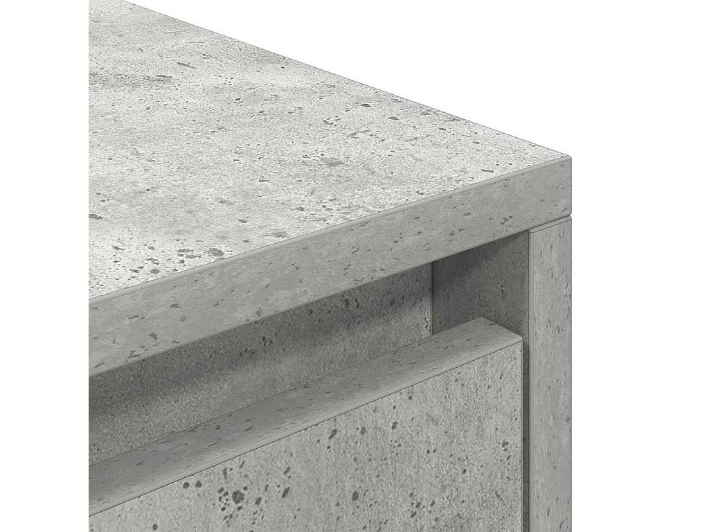 Meuble TV gris béton 188,5x41x50 cm bois d'ingénierie