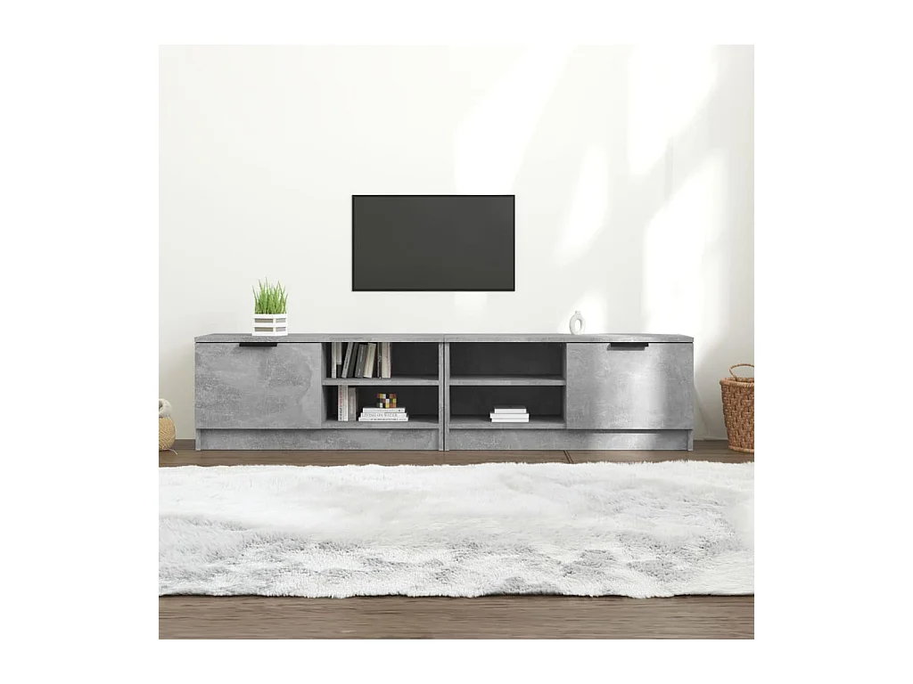 Meubles TV 2 pcs Gris béton 80x35x36,5 cm Bois d'ingénierie