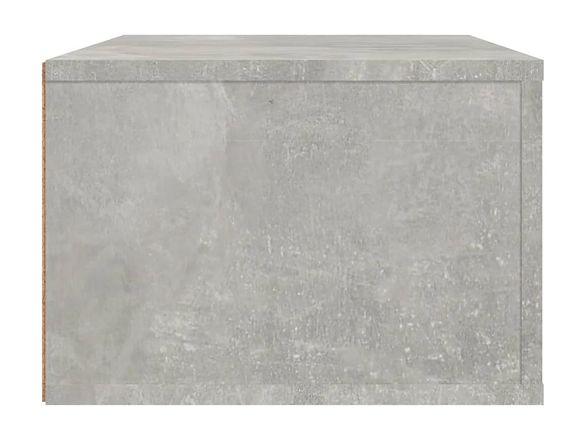Mobile TV da parete grigio cemento 80x36x25 cm in legno ingegnerizzato