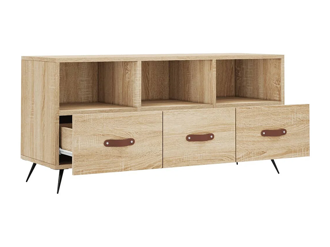 Mueble de TV de roble Sonoma 102x36x50 cm madera de ingeniería