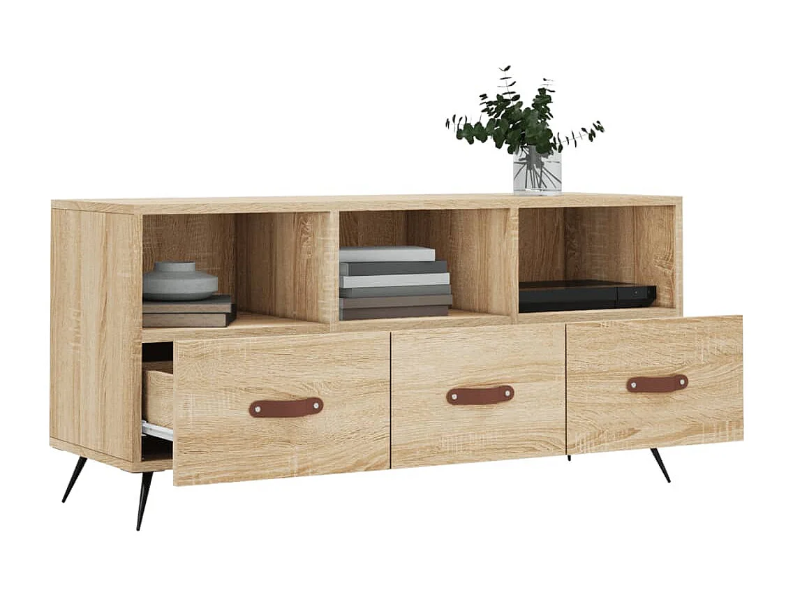 Mobile TV in rovere Sonoma 102x36x50 cm in legno ingegnerizzato