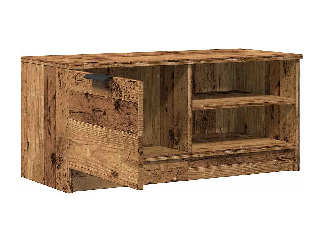 Meuble TV vieux bois 80x35x36,5 cm bois d'ingénierie
