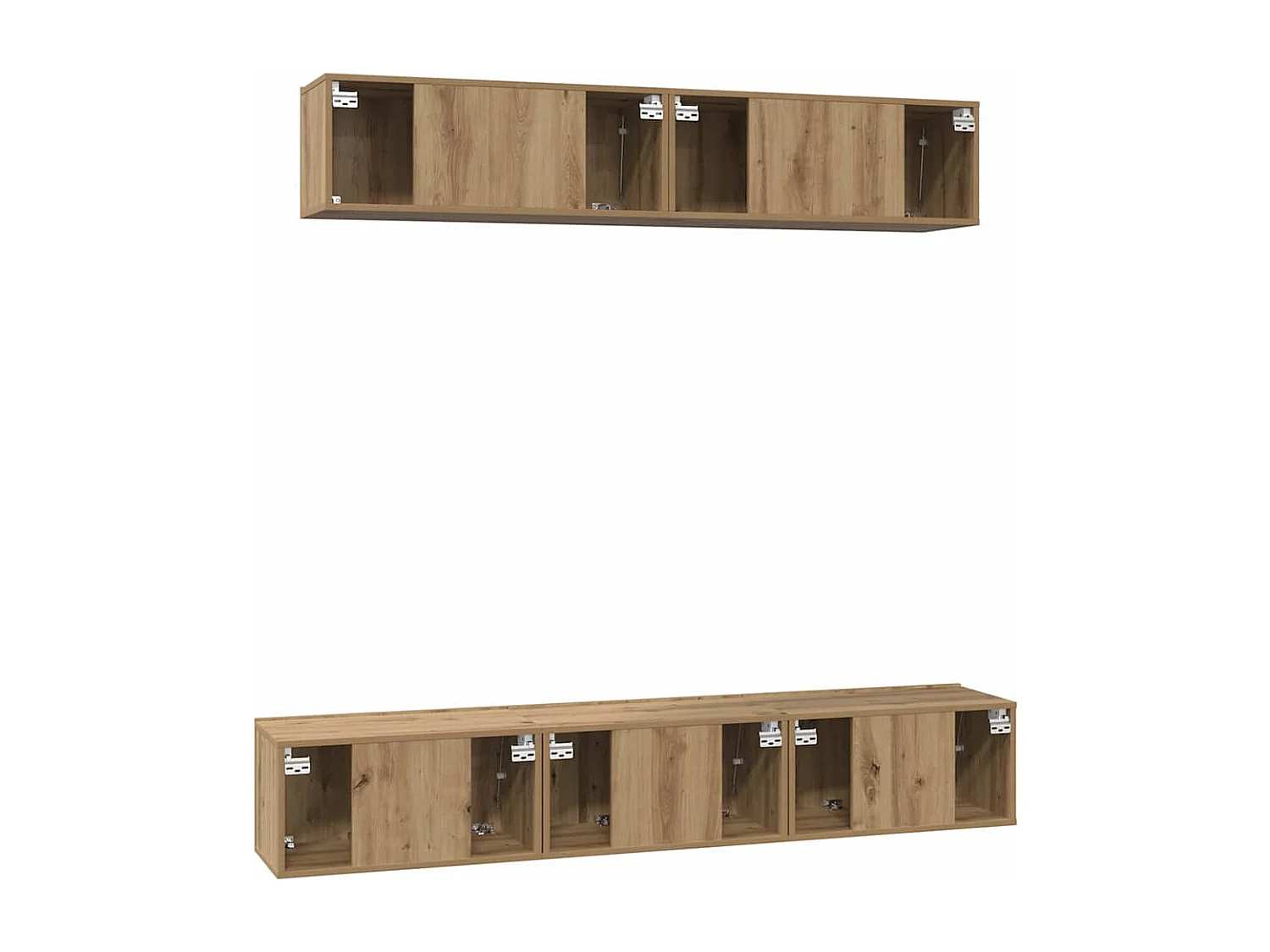 Ensemble meuble TV 5 pcs chêne artisanal 100 x 30 x 30 cm
