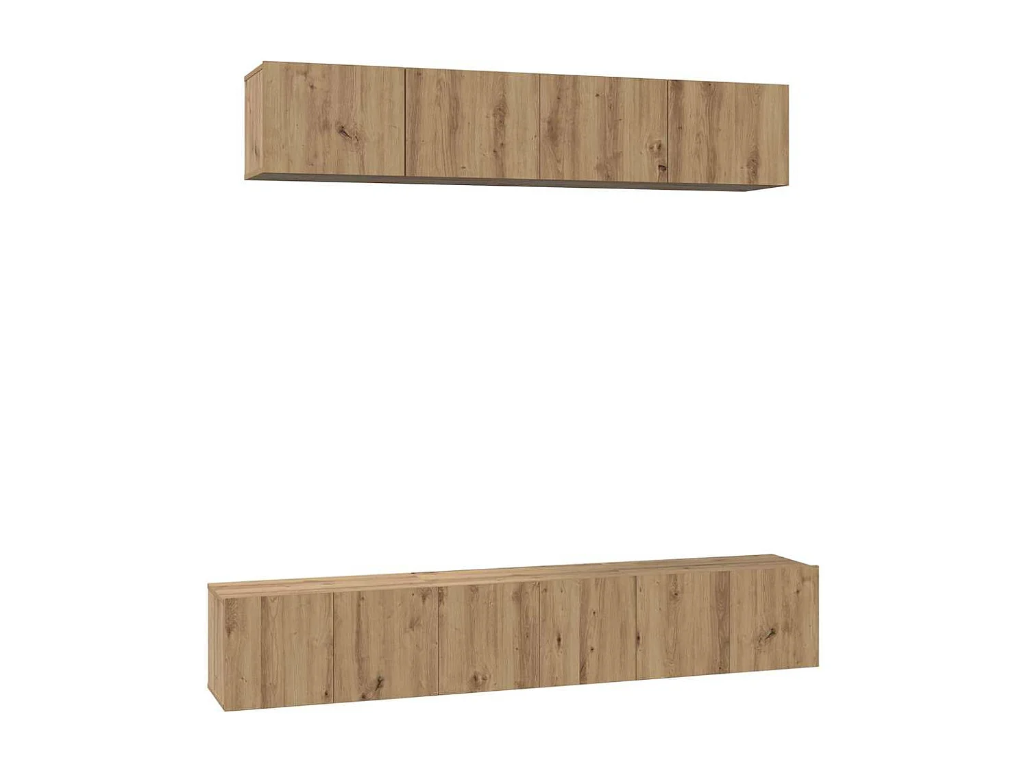 Set di mobili TV da 5 pezzi, rovere lavorato a mano, 100 x 30 x 30 cm