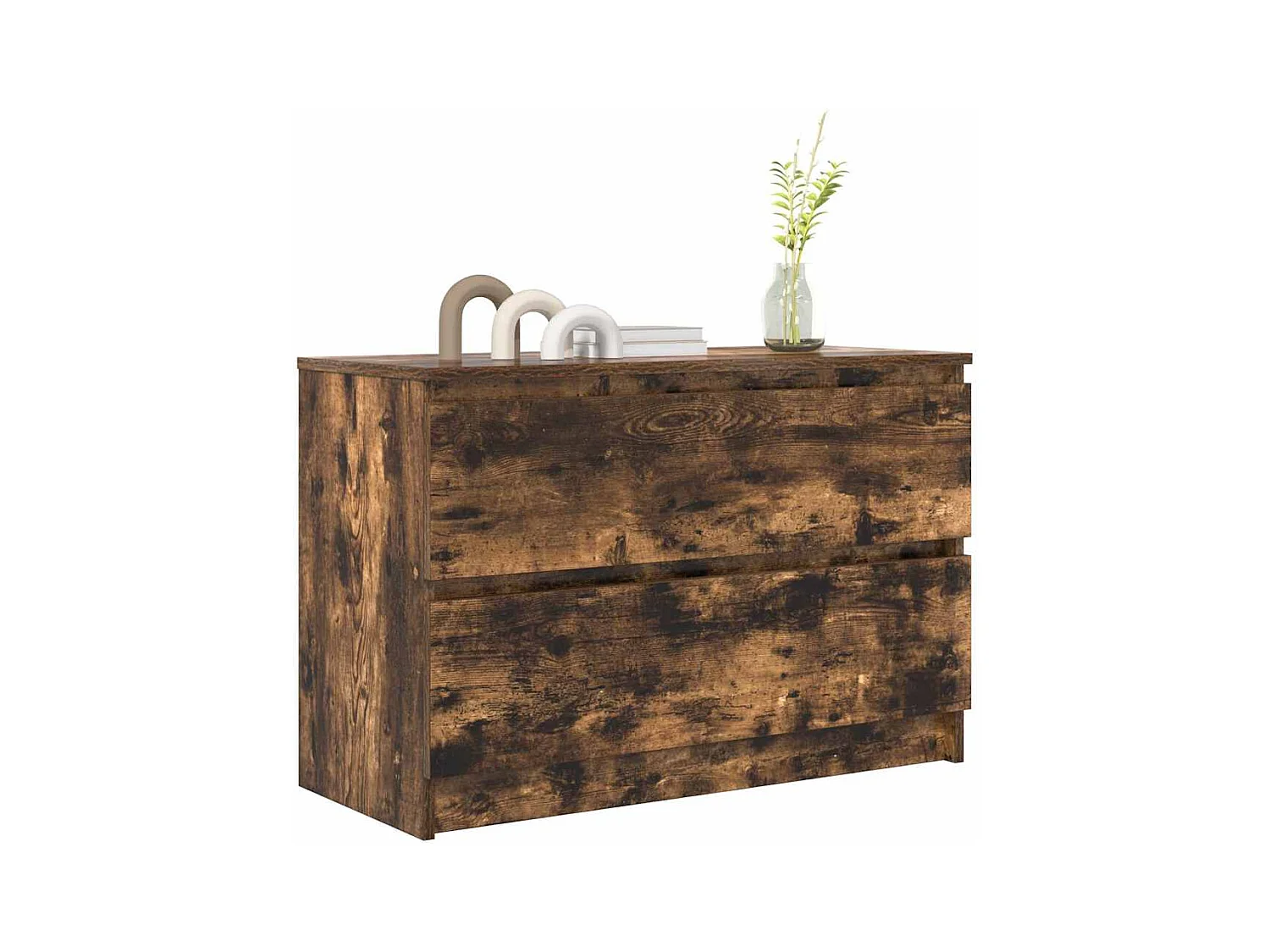 Mobile TV in rovere affumicato 80x35x54 cm in legno ingegnerizzato