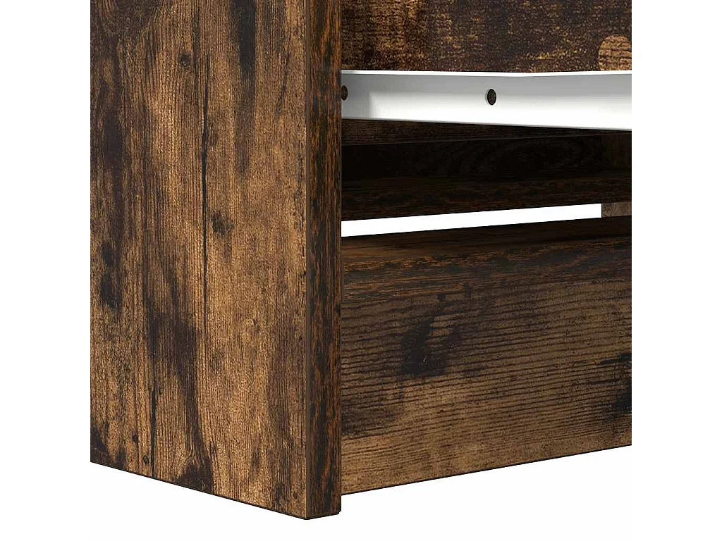 Mobile TV in rovere affumicato 80x35x54 cm in legno ingegnerizzato