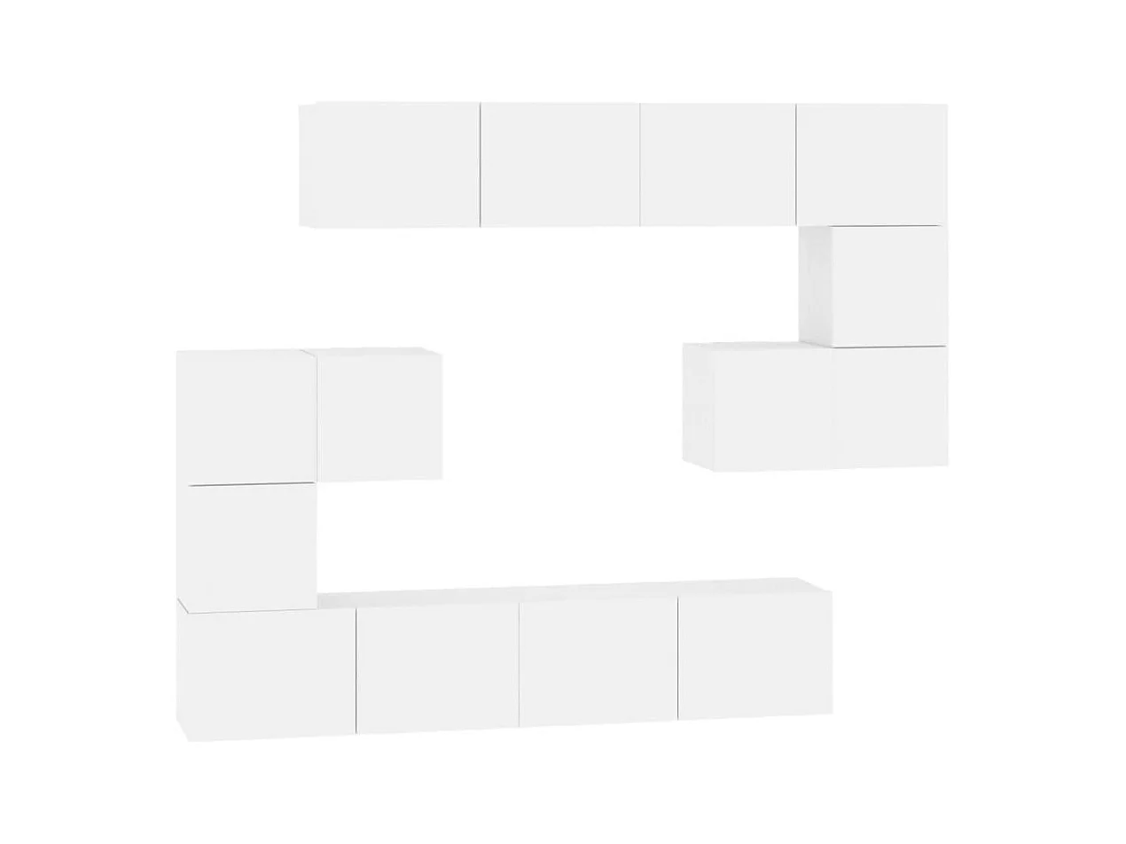 Mobile TV bianco da parete in legno ingegnerizzato