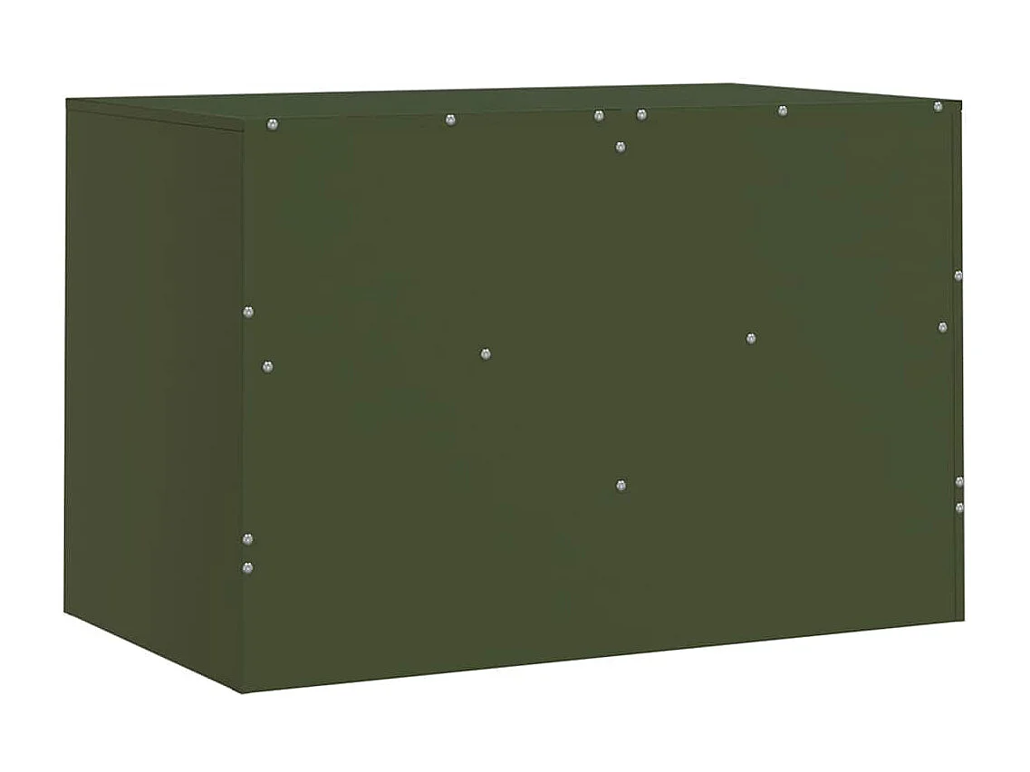 Meubles TV 2 pcs vert olive 67x39x44 cm acier