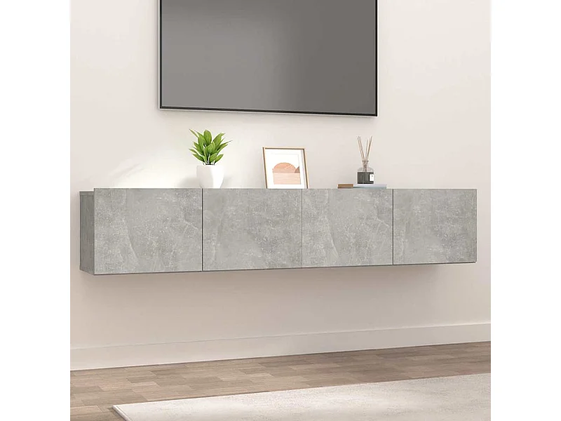 TV-Schrank 2-tlg. Betongrau 80x30x30 cm Holzwerkstoff