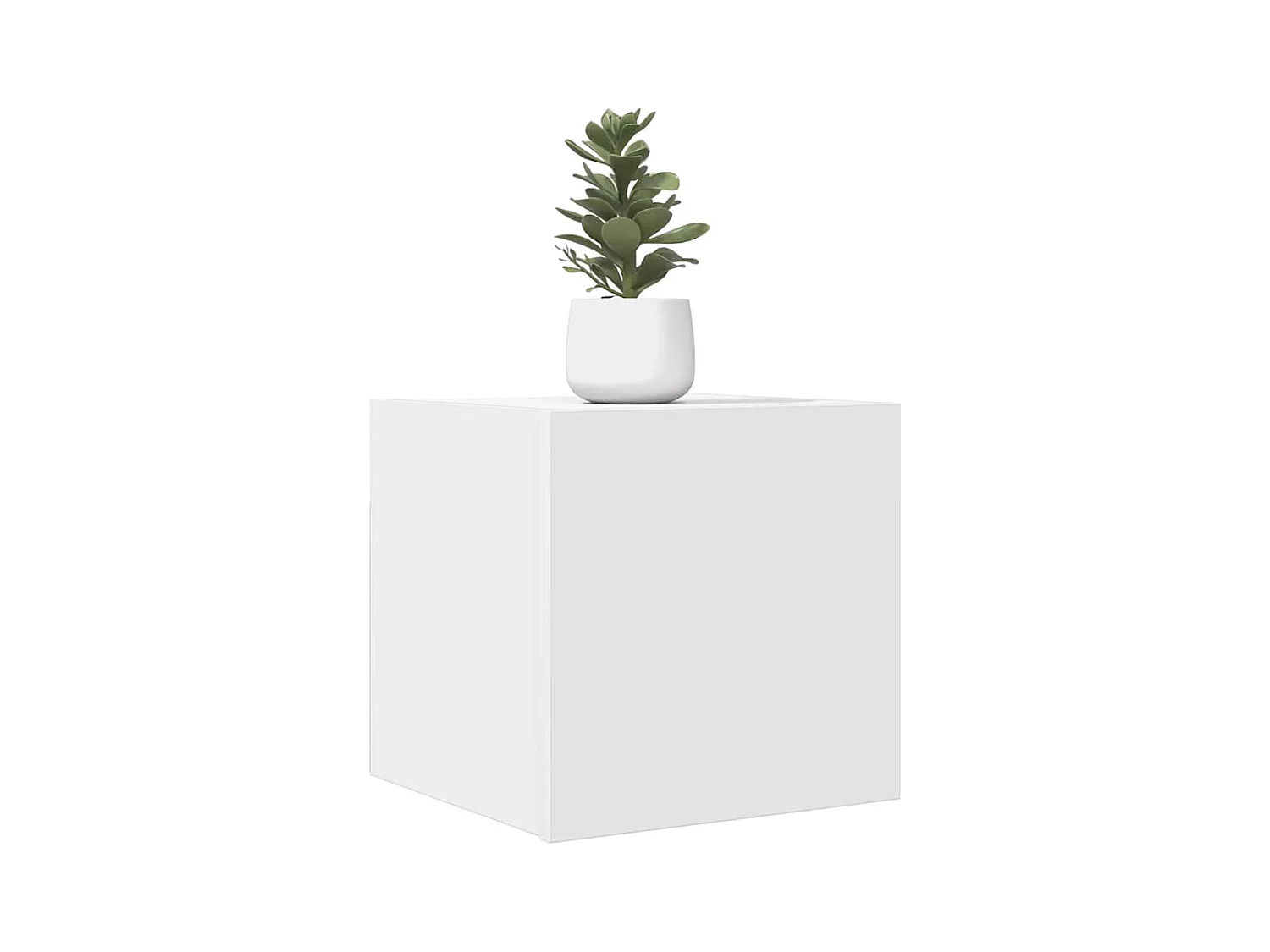 Mobile TV da parete 2 pezzi, bianco, 30,5x30x30 cm