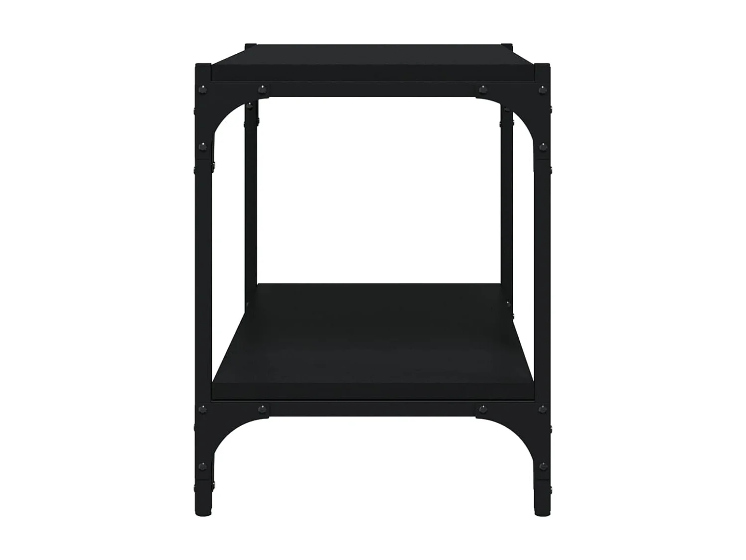 Mobile TV nero 60x33x41 cm Legno ingegnerizzato e acciaio