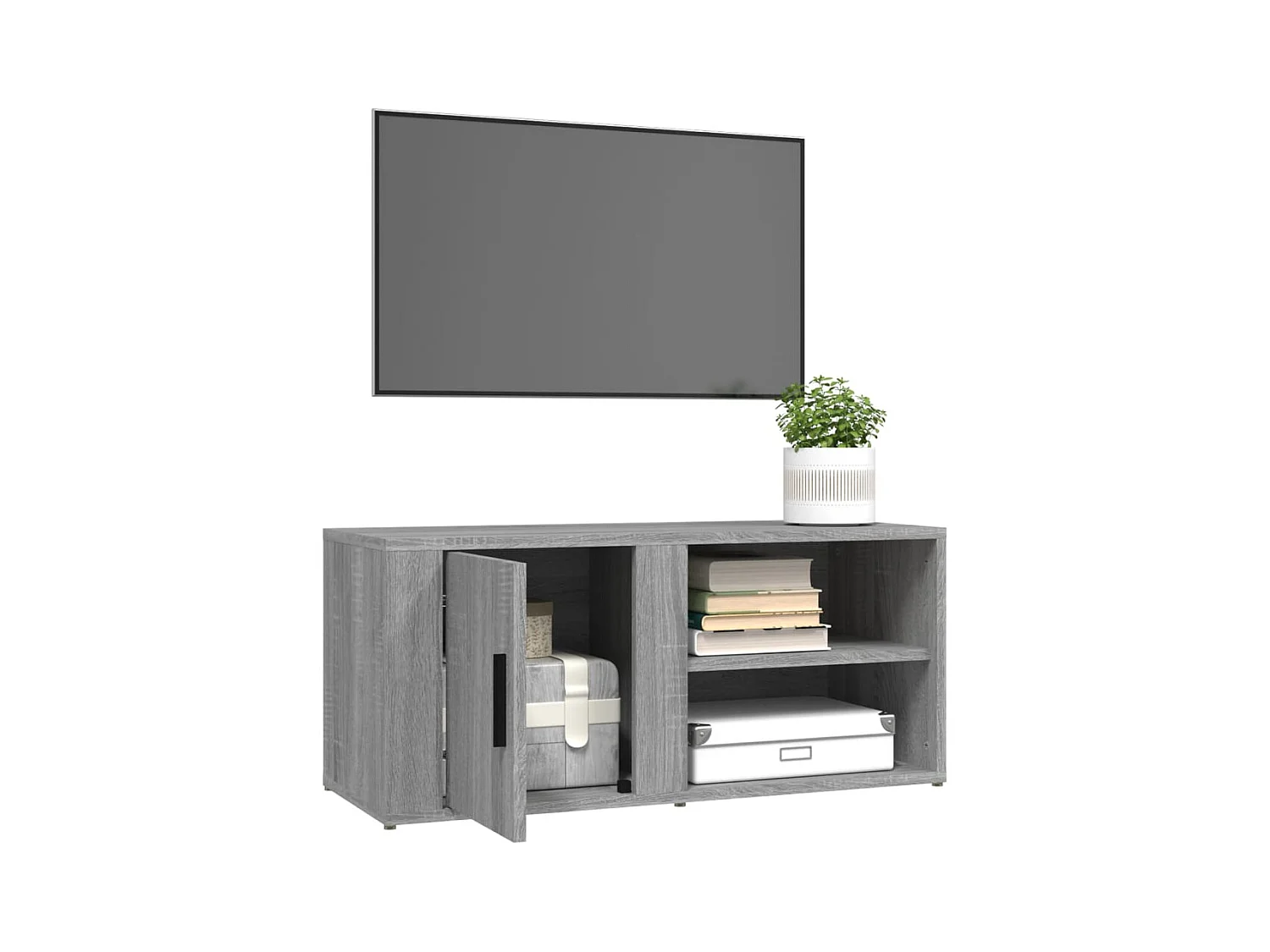 TV-Schrank 2-tlg. Sonoma grau 80x31,5x36 cm Holzwerkstoff