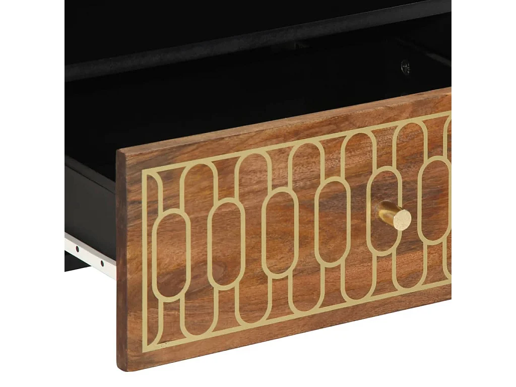 Mueble de TV 80x33x46 cm madera maciza de mango