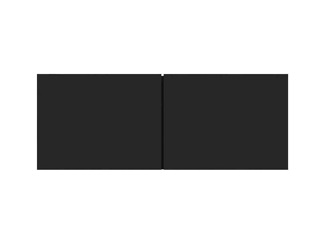 TV-Schrank 2 Stk. Schwarz 80x30x30 cm Holzwerkstoff