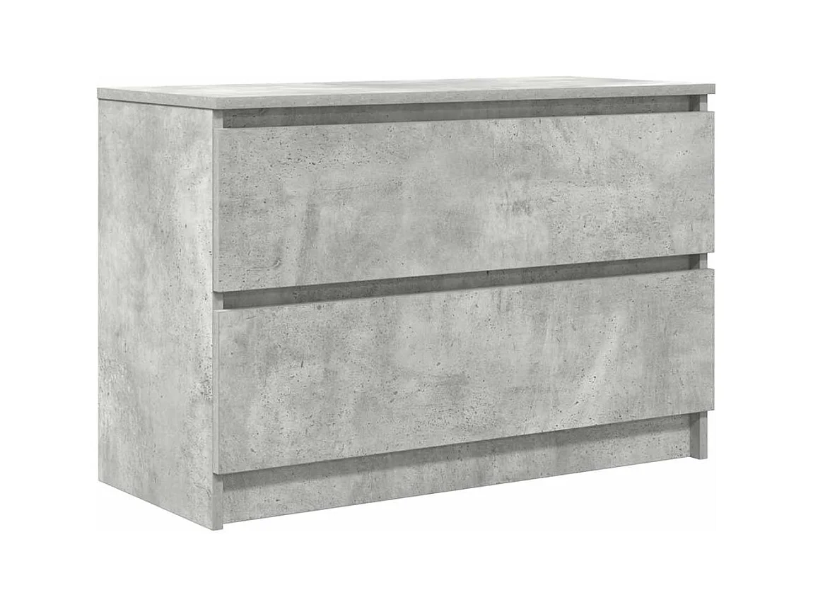 Meuble TV gris béton 80x35x54 cm bois d'ingénierie