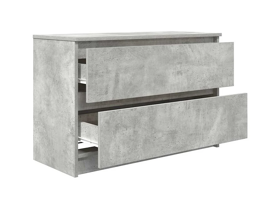 Meuble TV gris béton 80x35x54 cm bois d'ingénierie