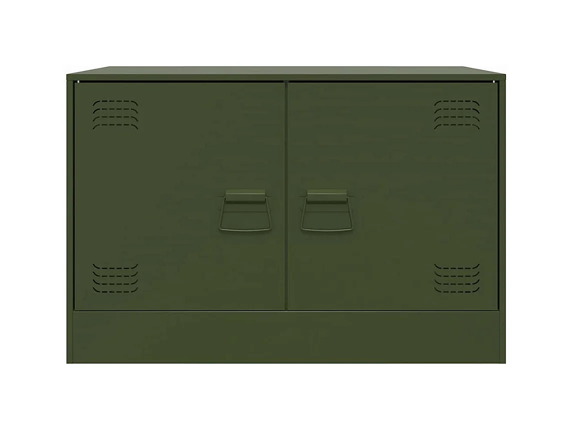 TV-kast 2 stuks olijfgroen 67x39x44 cm staal
