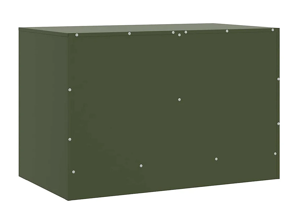 Meubles TV 2 pcs vert olive 67x39x44 cm acier