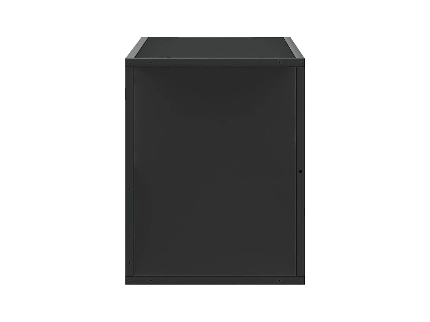 Meuble TV noir 80x31x39,5 cm bois d'ingénierie et métal