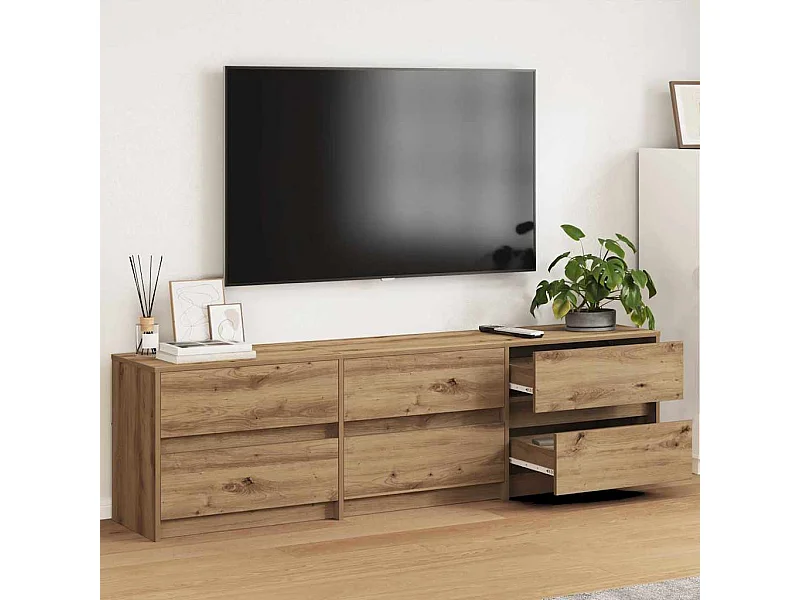 Mueble de TV con cajón Marrón 181 x 34 x 50 cm Madera de ingeniería